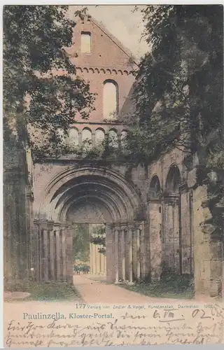 (107093) AK Paulinzella, Kloster Portal 1902