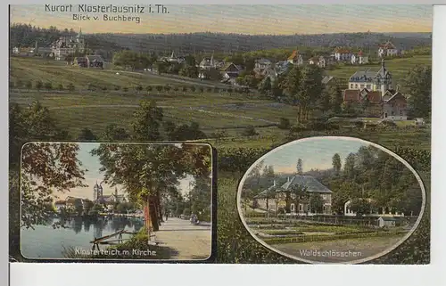 (106869) AK Bad Klosterlausnitz, Thüringen, Waldschlösschen, Klosterteich 1908