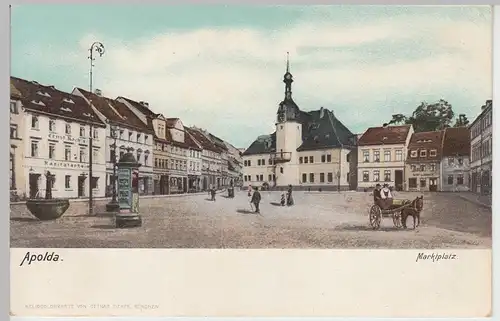 (106857) AK Apolda, Marktplatz, Litfaßsäule, bis 1905