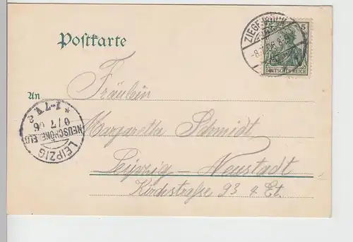 (106645) AK Ziegenrück, Blick von der Nähersaale 1906