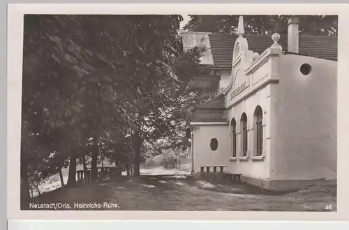 (106530) Foto AK Neustadt an der Orla, Heinrichs-Ruhe, vor 1945