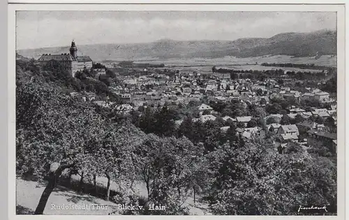 (106447) AK Rudolstadt, Blick vom Hain, 1933-45