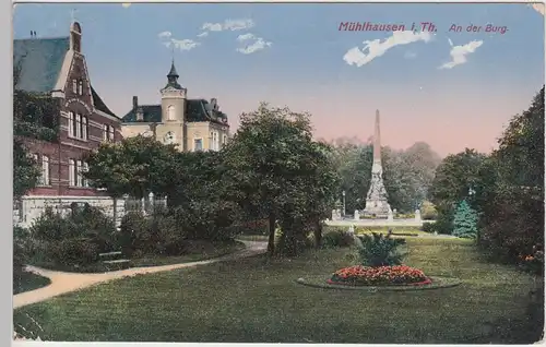 (106400) AK Mühlhausen i.Th., An der Burg 1915