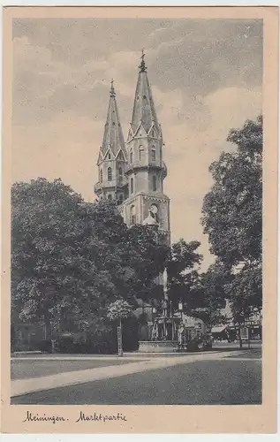 (105997) AK Meiningen, Markt, Stadtkirche, Heinrichsbrunnen