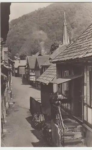 (105969) Foto AK Ilfeld, Südharz, Burgstraße 1967