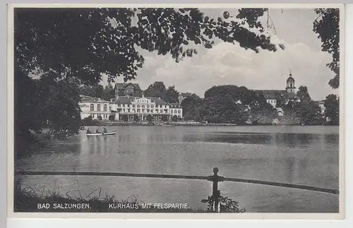 (105825) AK Bad Salzungen, Kurhaus mit Felspartie, vor 1945