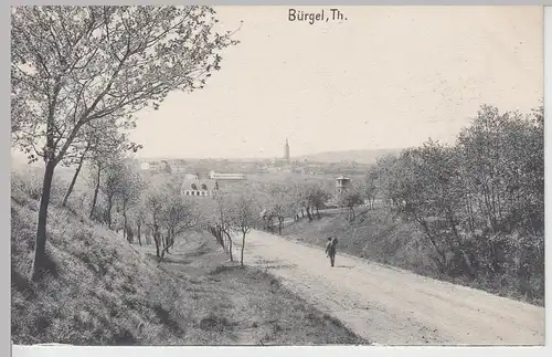 (105285) AK Bürgel i. Th., Straße zum Ort um 1910