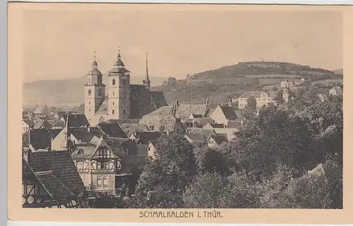 (105218) AK Schmalkalden, Thüringen, Ortsansicht mit St. Georg, vor 1945