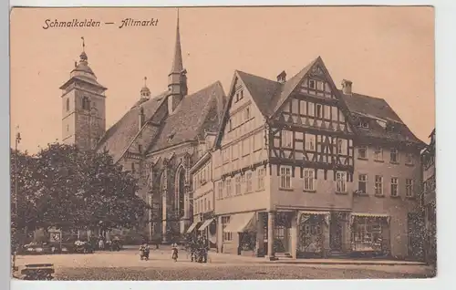 (105217) AK Schmalkalden, Thüringen, Altmarkt, Stadtkirche St. Georg, vor 1945