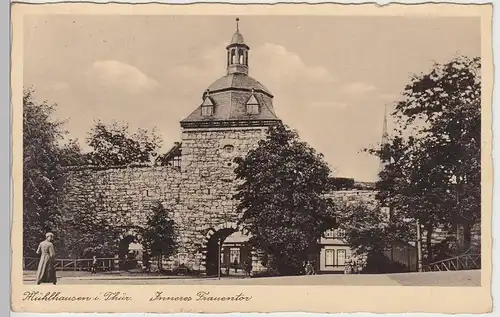 (105199) AK Mühlhausen, Thüringen, Inneres Frauentor, Feldpost 1939
