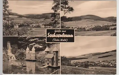 (105149) Foto AK Sachsenbrunn, Türinger Wald, Mehrbildkarte 1962