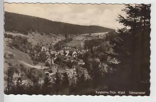 (105148) Foto AK Katzhütte, Türinger Wald, Schwarzatal, Panorama 1957