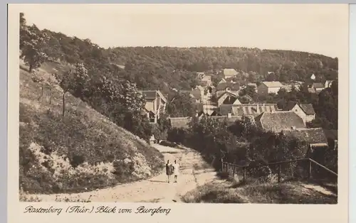 (105141) Foto AK Rastenberg, Thüringen, Ortsansicht, Blick vom Burgberg 1950er