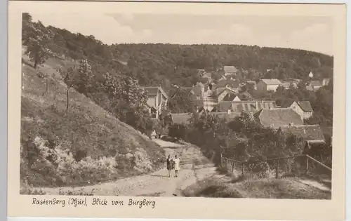 (105140) Foto AK Rastenberg, Thüringen, Blick vom Burgberg 1954