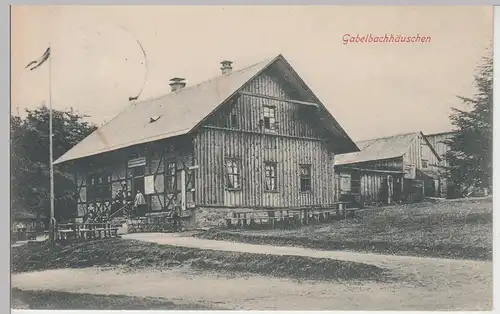 (105135) AK Gabelbachhäuschen, Ilmenau 1908