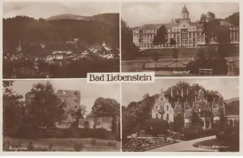 (1048) Foto AK Bad Liebenstein, Mehrbildkarte 1920er