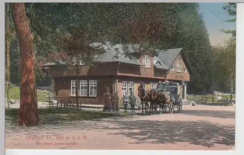 (104755) AK Oberhof i.Th., untere Schweizerhütte, 1919