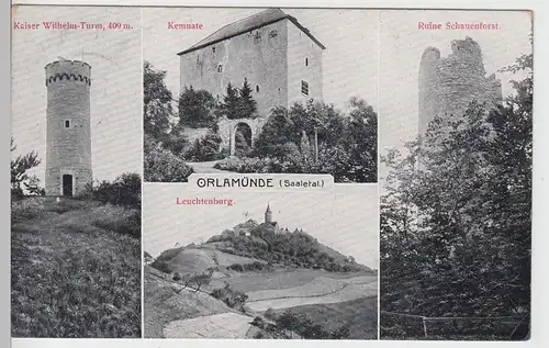 (104741) AK Orlamünde (Saaletal), Mehrbildkarte, Feldpost 1917