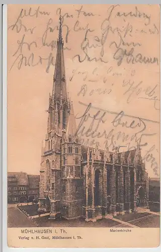 (103714) AK Mühlhausen, Thüringen, Marienkirche 1906
