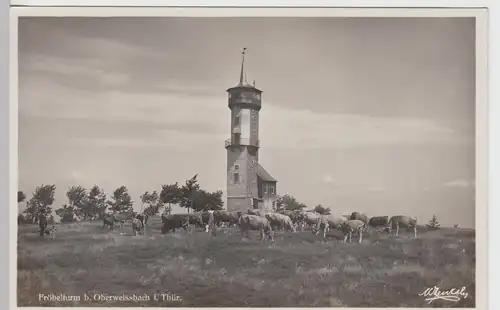 (103072) Foto AK Oberweißbach i. Thür, Fröbelturm, vor 1945