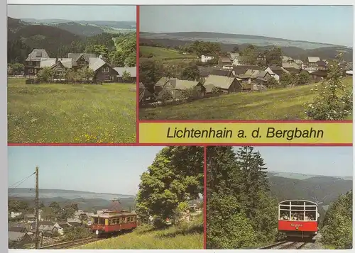 (102978) AK Lichtenhain, Bergbahn, Mehrbildkarte, Steilstrecke, Flachstrecke 198