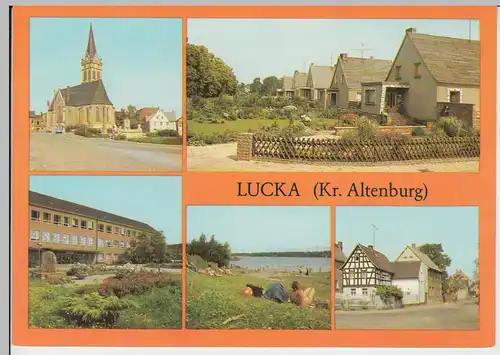 (102935) AK Lucka, Altenburger Land, Mehrbildkarte, Oberschule, Prößdorf 1981