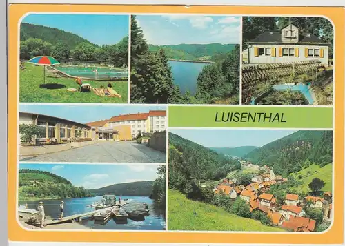 (102924) AK Luisenthal, Thür. Wald, Mehrbildkarte, Bad, Waldgaststätte Scherersh