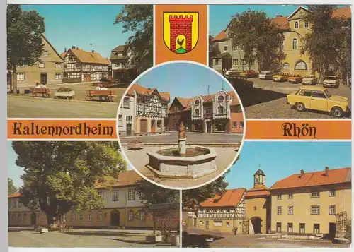 (102908) AK Kaltennordheim, Rhön, Mehrbildkarte, Gaststätte Hirsch, Schloss, Bru