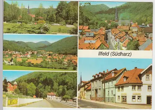 (102734) AK Ilfeld, Wiegersdorf, Südharz, Mehrbildkarte, Ilgerstraße, Hotel 1981