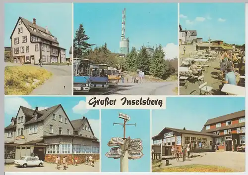 (102723) AK Großer Inselsberg, Mehrbildkarte, Jugendherberge, Berggasthof 1980