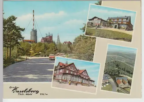 (102722) AK Großer Inselsberg, Mehrbildkarte, Gipfel, HO Hotel 1968