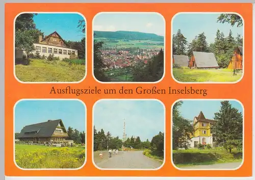 (102721) AK Großer Inselsberg, Mehrbildkarte, Fuchsbau Mommelstein, 1983