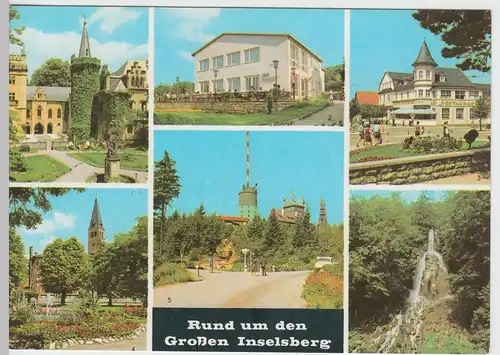 (102716) AK Großer Inselsberg, Mehrbildkarte, Fischbach, Brotterode, Tabarz 1973