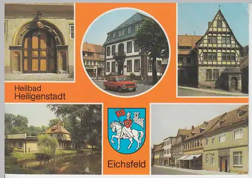(102675) AK Heilbad Heiligenstadt, Mehrbild, Alte Sparkasse, Knickhagen 1989