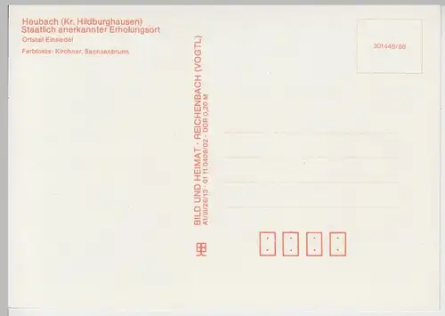 (102649) AK Heubach, Masserberg, Mehrbildkarte, Einsiedel 1988