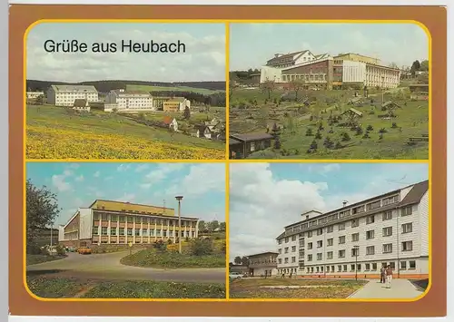 (102648) AK Heubach, Masserberg, Mehrbildkarte, FDGB Erholungsheim 1987