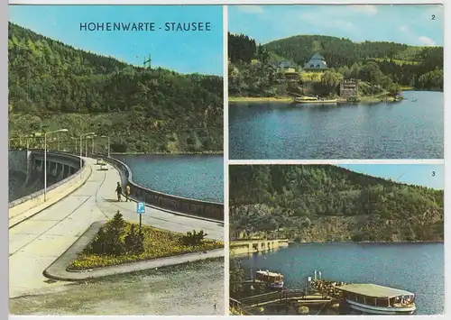 (102626) AK Hohenwarte Stausee, Mehrbildkarte, Sperrmauer, Dampferanlegestelle 1