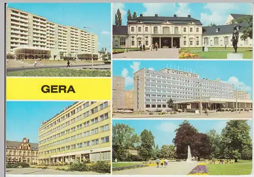 (102595) AK Gera, Mehrbildkarte 1979