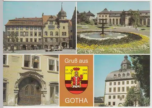 (102532) AK Gotha, Mehrbildkarte 1989