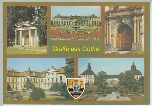 (102531) AK Gotha, Mehrbildkarte 1988