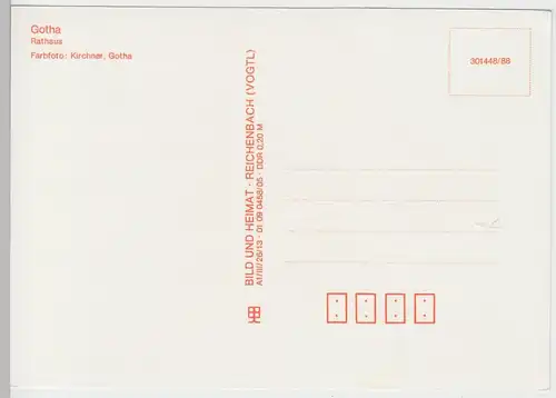 (102524) AK Gotha, Rathaus, 1988