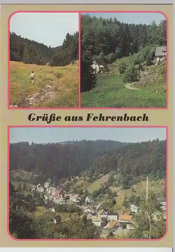 (102445) AK Fehrenbach (Thür.), Mehrbildkarte 1989
