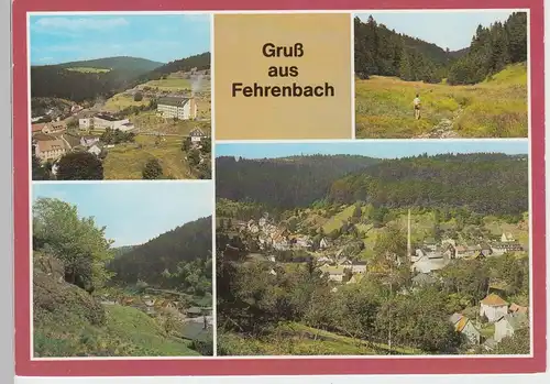(102444) AK Fehrenbach (Thür.), Mehrbildkarte 1988