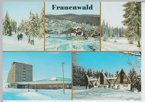 (102373) AK Frauenwald, Mehrbildkarte Wintermotive 1988