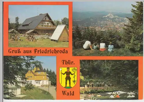 (102353) AK Friedrichroda, Mehrbildkarte 1986