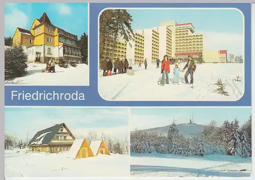 (102351) AK Friedrichroda, Mehrbildkarte Wintermotive 1982