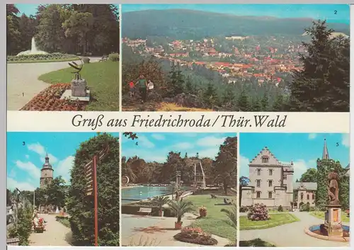 (102347) AK Friedrichroda, Mehrbildkarte 1983