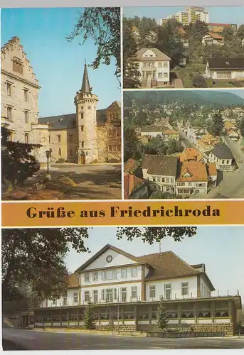 (102340) AK Friedrichroda, Mehrbildkarte 1988