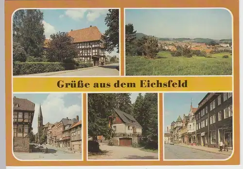 (102302) AK Eichsfeld (Worbis, Uder, Leinefelde, Dingelstädt), Mehrbildkarte 198