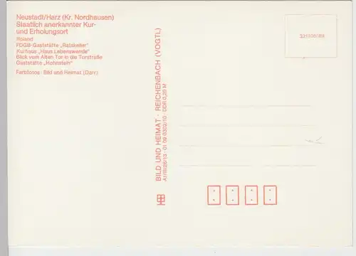 (102153) AK Neustadt/Harz, Mehrbildkarte 1989